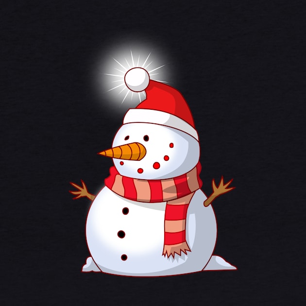 Animated Snowman Glass T Shirt Christmas Wishes Tradition by elder170